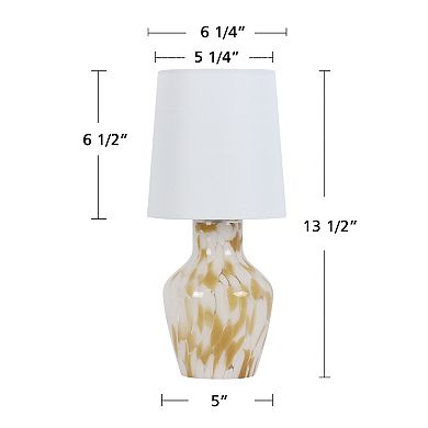 Glass Khaki Finish Accent Lamp