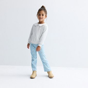 Toddler Girl Carter's Peter Pan Collar Pullover & Flare Legging Set