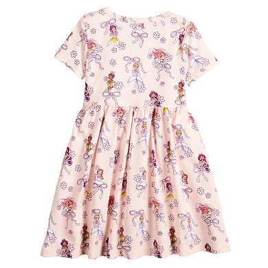 Baby & Toddler Girl Jumping Beans® Disney Princess Ariel, Jasmine, Tiana, Belle, Cinderella & Snow White Short Sleeve Jersey Dress