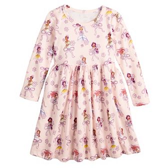 Baby & Toddler Girl Jumping Beans® Disney Princess Ariel, Jasmine, Tiana, Belle, Cinderella & Snow White Long Sleeve Jersey Dress