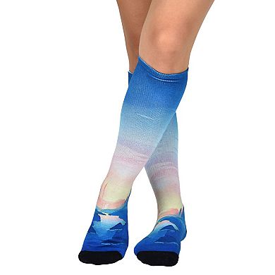 Sunset Stream Pattern CoolMax Nature Collection Socks for Men & Women
