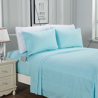 Elegant Comfort Luxury Soft Polkadot Bed Sheet Set