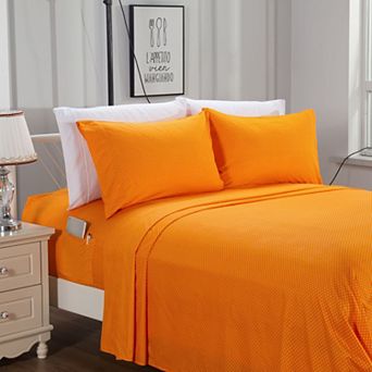 Elegant Comfort Luxury Soft Polkadot Bed Sheet Set