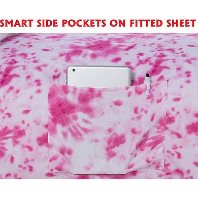 Elegant Comfort Luxury Soft Colorful Tie Dye Pattern Bed Sheet Set