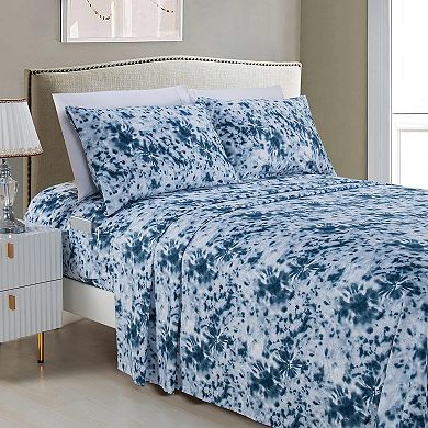 Elegant Comfort Luxury Soft Colorful Tie Dye Pattern Bed Sheet Set