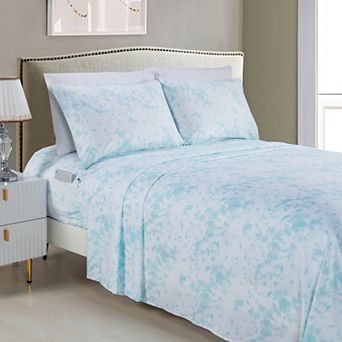 Elegant Comfort Luxury Soft Colorful Tie Dye Pattern Bed Sheet Set