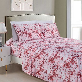 Elegant Comfort Luxury Soft Colorful Tie Dye Pattern Bed Sheet Set