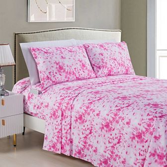 Elegant Comfort Luxury Soft Colorful Tie Dye Pattern Bed Sheet Set
