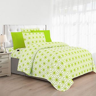 Elegant Comfort Luxury Soft Cube Geometric Pattern Bed Sheet Set