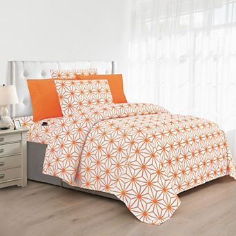 Elegant Comfort Luxury Soft Cube Geometric Pattern Bed Sheet Set