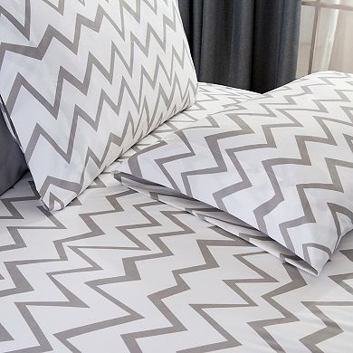 Elegant Comfort Luxury Soft Chevron Pattern Bed Sheet Set