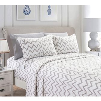 Elegant Comfort Luxury Soft Chevron Pattern Bed Sheet Set