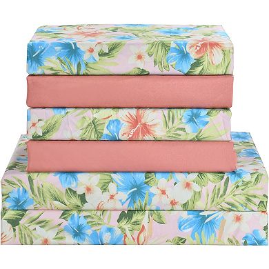 Elegant Comfort Luxury Soft Floral and Stripe Pattern Bed Sheet Set