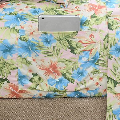 Elegant Comfort Luxury Soft Floral and Stripe Pattern Bed Sheet Set