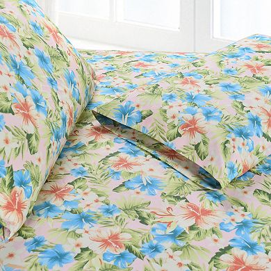 Elegant Comfort Luxury Soft Floral and Stripe Pattern Bed Sheet Set