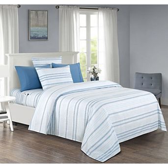 Elegant Comfort Luxury Soft Floral and Stripe Pattern Bed Sheet Set