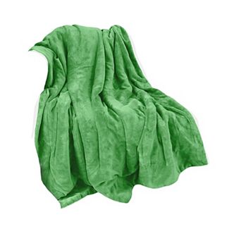 Elegant Comfort Reversible Solid Sherpa Throw Blanket