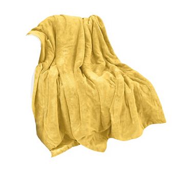 Elegant Comfort Reversible Solid Sherpa Throw Blanket