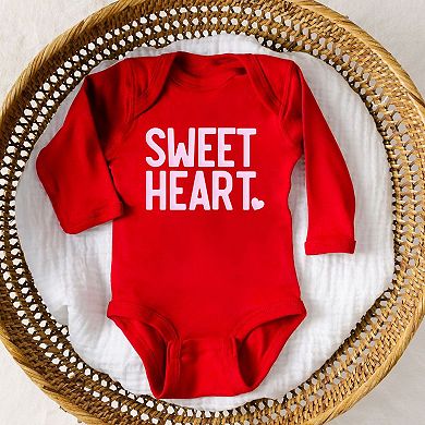 Sweetheart Raised Print Baby Long Sleeve Bodysuit