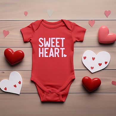 Sweetheart Raised Print Baby Bodysuit