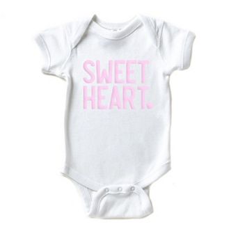 Sweetheart Raised Print Baby Bodysuit