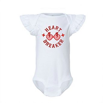 Heart Breaker Sunglasses Baby Flutter Sleeve Bodysuit