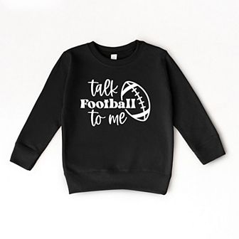 Talk Football To Me Ball Toddler Graphic Sweatshirt