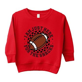 I Am Just Here For The Snacks Toddler Graphic Sweatshirt