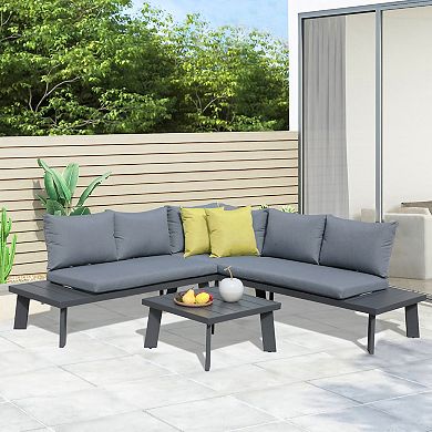 Aluminum 4-Piece Outdoor Patio Furniture Set