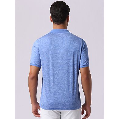 Men's Solid Color Lightweight Breathable Short Sleeved Casual Polo Shirt