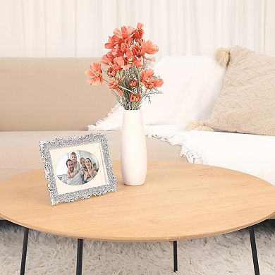 2 Pcs Picture Frame, Shiny Photo Frames with Clear Glass