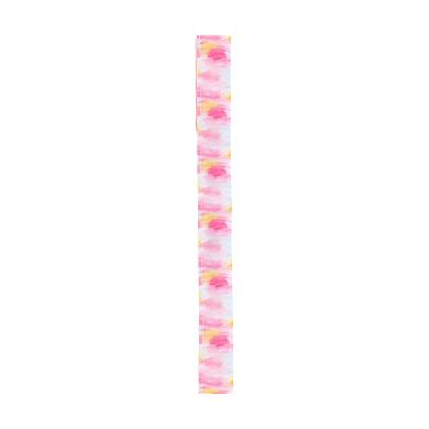 Non Slip Headband Tie-dye Headband for Sport Pink Yellow 1 Pc