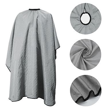 Professional Solid Color Hair Cut Barber Cape for Hair Cut Gray 1 Pc