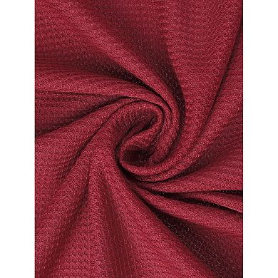 Women's Waffle Knit Pajama Round Neck Pjs Loungewear 2 Piece Lounge Sets