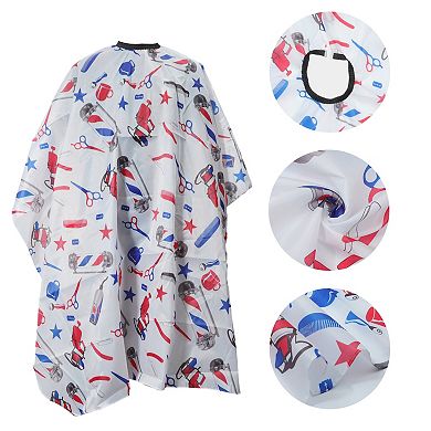 Bottle Pattern Hair Cut Barber Cape for Hair Cut Blue Red White 1 Pc