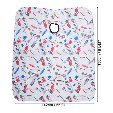 Bottle Pattern Hair Cut Barber Cape for Hair Cut Blue Red White 1 Pc