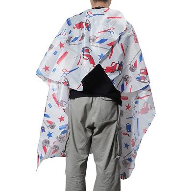 Bottle Pattern Hair Cut Barber Cape for Hair Cut Blue Red White 1 Pc
