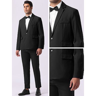 Men's Business Regular Fit Notch Lapel Single Formal Breasted Blazer
