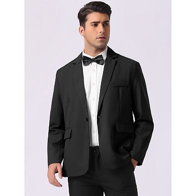 Men's Business Regular Fit Notch Lapel Single Formal Breasted Blazer