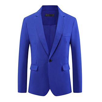 Men's Business Regular Fit Notch Lapel Single Formal Breasted Blazer