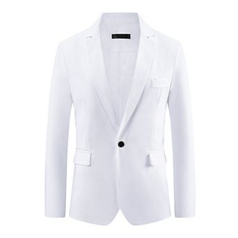 Men's Business Regular Fit Notch Lapel Single Formal Breasted Blazer