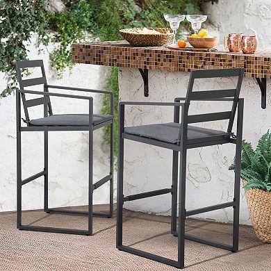 2 Piece Patio Outdoor Bar Stools Set
