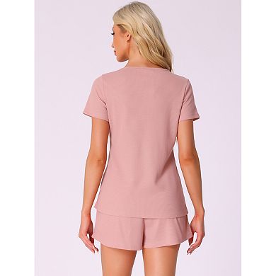 Women's Waffle Knit Lounge Set 2 Piece Outfits Tracksuit Sweatsuits with Pockets