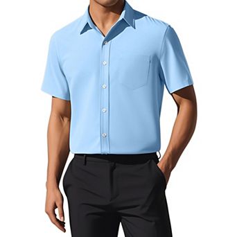 Men's Linen Shirts Short Sleeve Button Down Casual Summer Hawaiian Beach Shirts