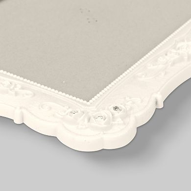 2 Pcs Vintage Picture Frame, Elegant Photo Frames with Glass Front for and White 4" x 6"&6" x 8"