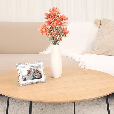 2 Pcs Luxury Picture Frame Vintage Photo Frames with Glass Front Photo Frame Silver 6" x 8"