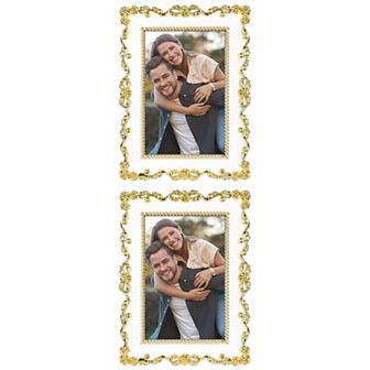 2 pc Picture Frame, Luxury Photo Frames with Glass Front, Plated Photo Frame 5" x 7"&7" x 10"