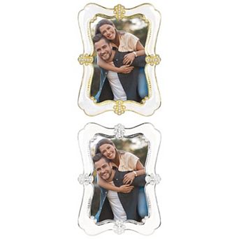 2 pc Picture Frame Pearl Plated Photo Frame with Glass Front Decoration Home
