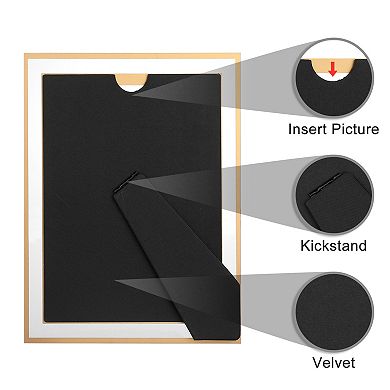 3 Pcs Glass Picture Frame Display Vertical or Horizontal, Real Glass Photo Frames
