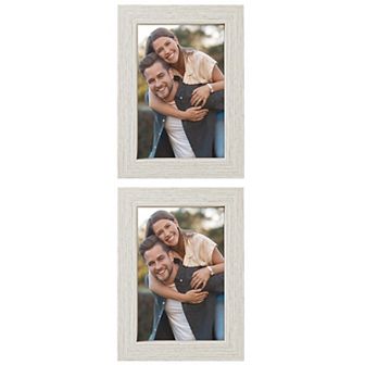 2 pc Picture Frame, Rustic Texture Frame Distressed Farmhouse Photo Frames